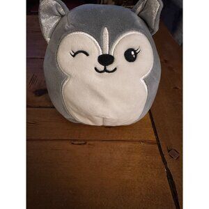 Squishmallows Gray & White Plush Husky Dog Toy 8" Soft Cuddly Animal